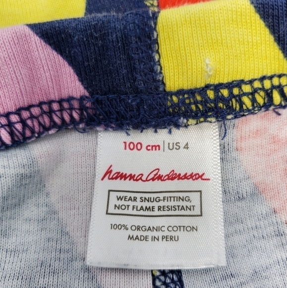 HANNA ANDERSSON TWO PIECE PAJAMA SET SLEEPWEAR BLUE HEARTS YOUTH CHILDREN US 4 - Picture 12 of 13